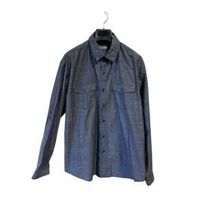 bruno Men’s L long sleeve with alternate roll up gray collared button up